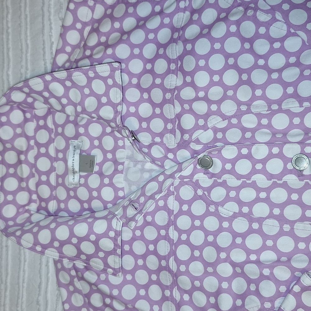 Cute Lavender and White Jacket L